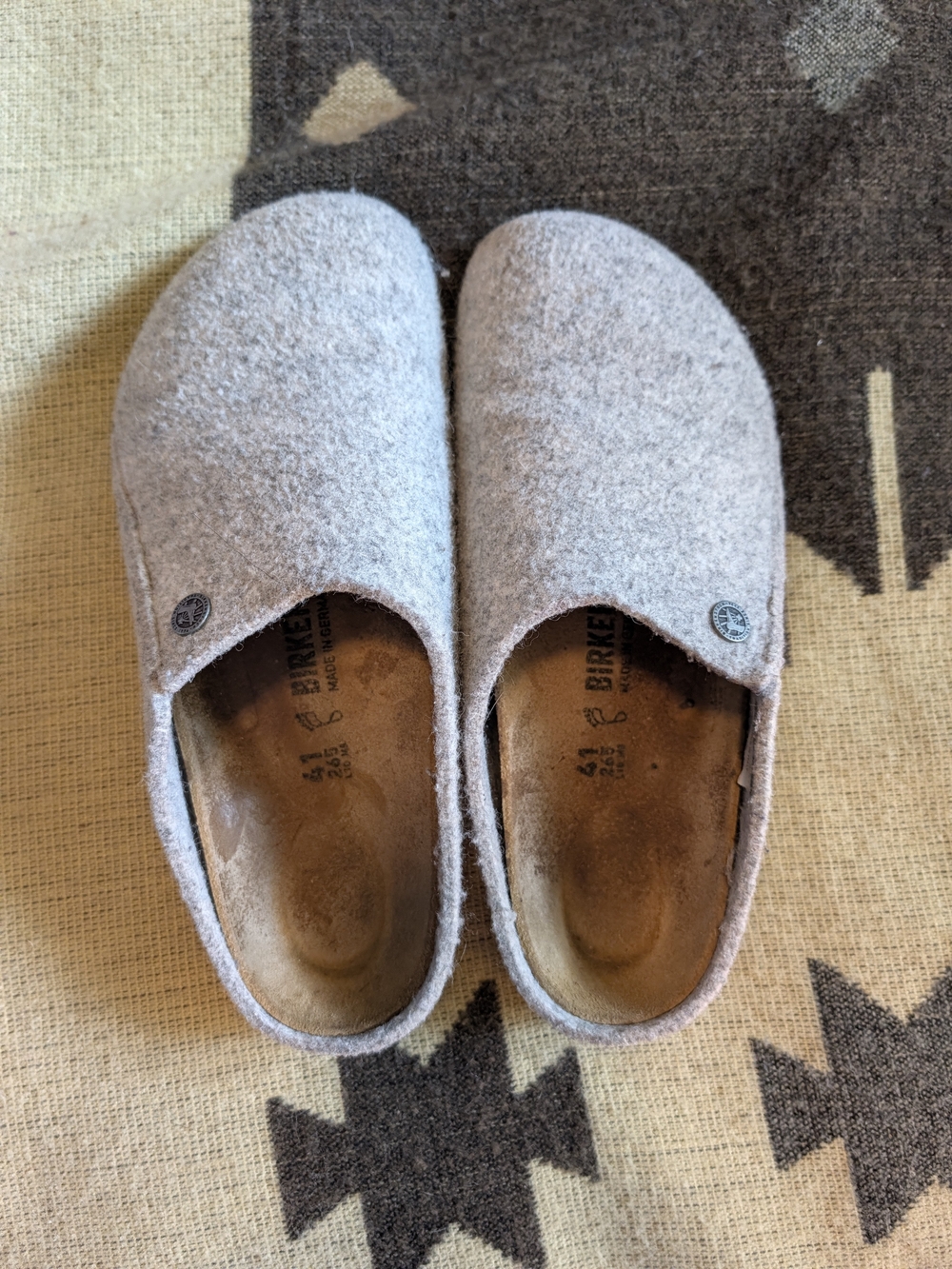 Birkenstock Kids Light Gray Felt Slip-On Clogs